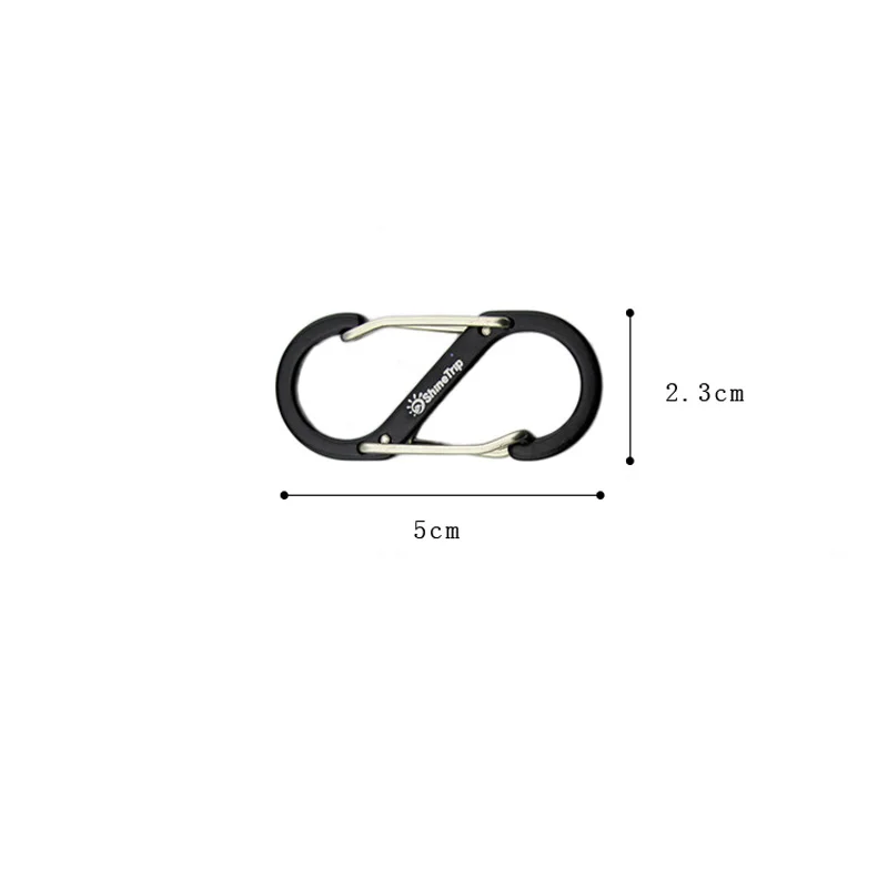 

30pcs Aluminum Alloy 5cm S Type Key chain Climbing Carabiner EDC Outdoor Backpack Hook Camping 8 Shape Buckle Hiking Accessries