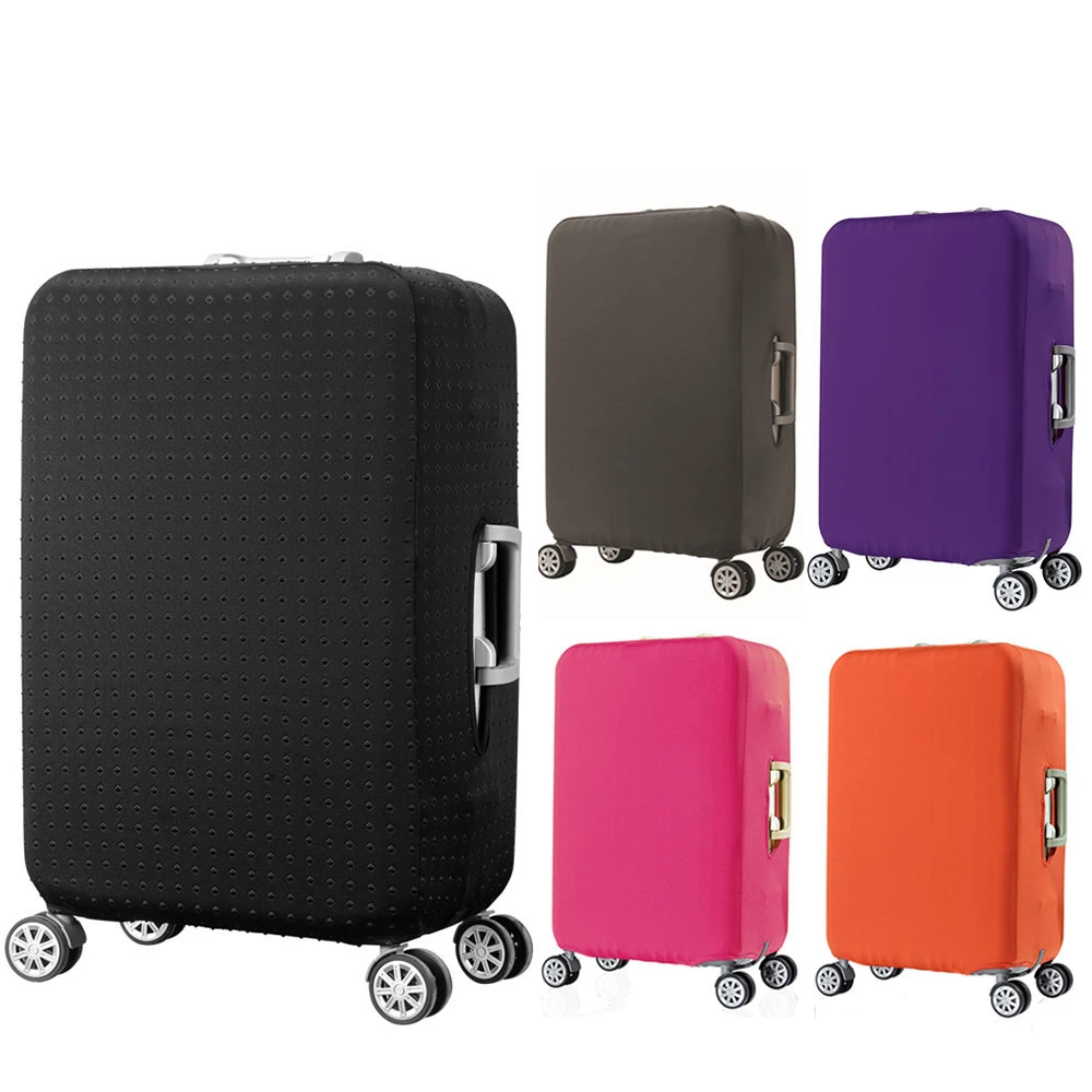 Travel Thick Elastic Protective Cover Solid Color Luggage Dust Cover 9