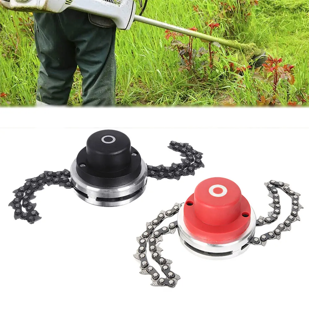 Heavy Duty Petrol Grass Trimmer Head Chain Brushcutter Lawn Mower Cutting Line Garden Weed