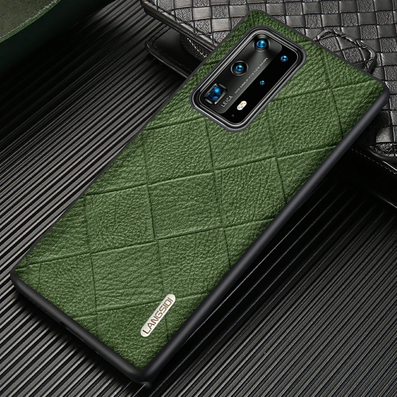 Брендовый чехол LANGSIDI для HUAWEI P40 PRO P30 LITE p20 MATE 30 20 роскошный из натуральной кожи Honor