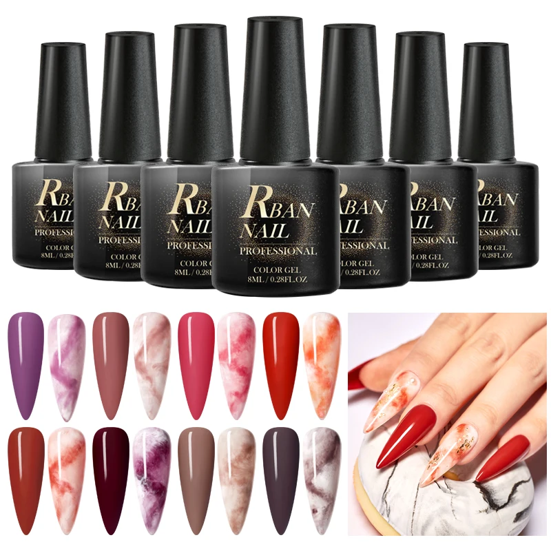 RBAN NAIL 8 мл Цветной Гель-лак для ногтей Sock Off длительный гель лак для ногтей Цветущий матовый эффект УФ гель лак Инструменты для дизайна ногтей