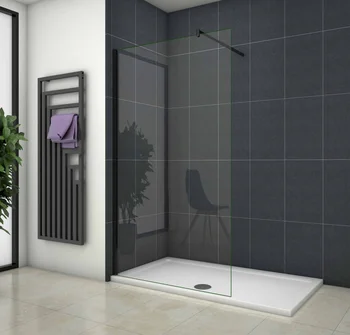 

Shower screens screen fixed Panel profile black crystal Antical 8 MM