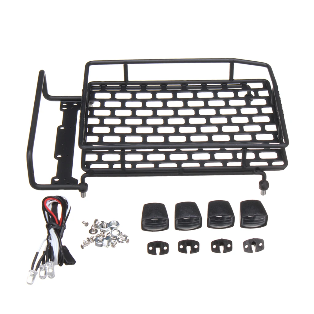 Roof Luggage Rack with Led lights for Tamiya CC01 SCX10 Axial 515B