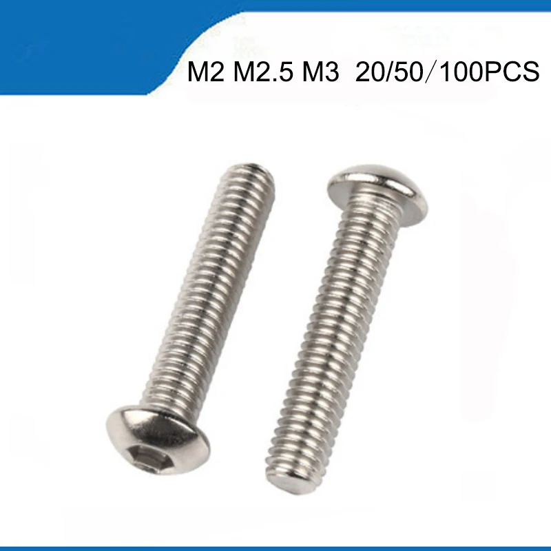 Set de 4 Tornillos ranurados M2 x 20 4 tuercas Bloc M2