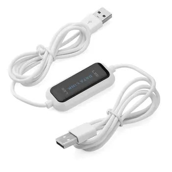 

HotHigh Speed USB PC To PC Online Share Sync Link Net Direct Data File Transfer Bridge LED Cable Easy Copy Between 2 Computer