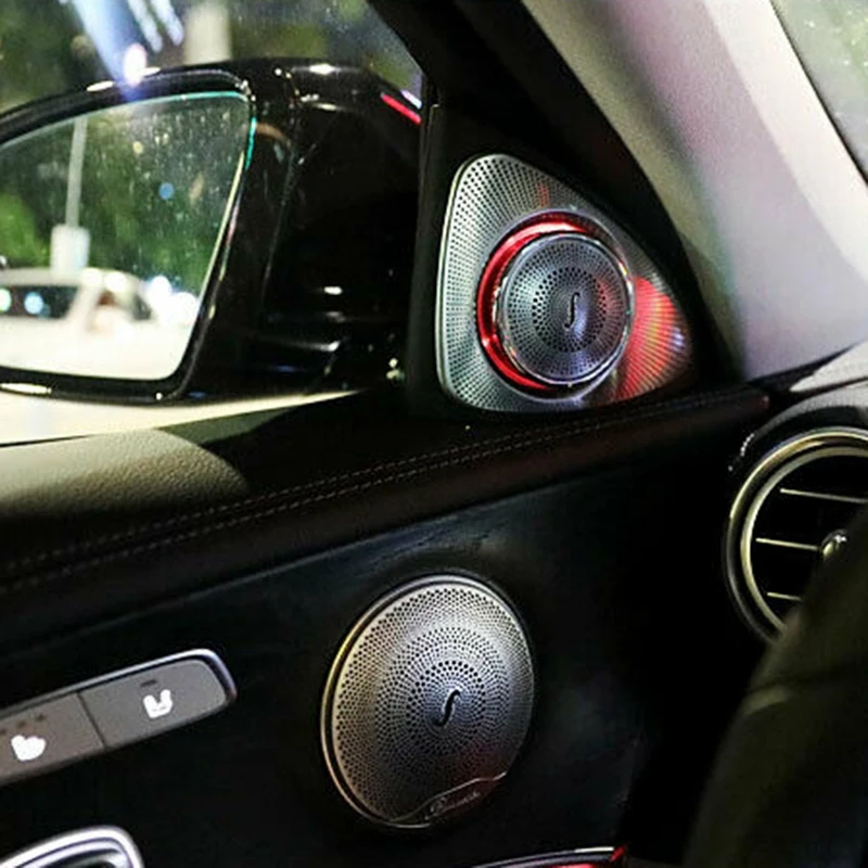 Интерьер автомобиля 3 цвета светодиодный окружающий светильник 3D поворотный твитер динамик Burmester для Mercedes-Benz X253 Glc класс(X253)(3D поворотный Twe
