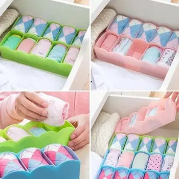 

5 Compartment Socks Underwear Bra Tie Drawer Storage Box Non-woven Wardrobe Drawer Closet Clothes Organizer Case