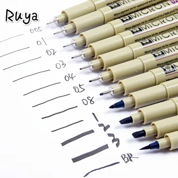 

Sakura Pigma Micron Needle Pen Black Marker Brush Liner for Sketch Drawing Design Manga stabilo markers art set supplies tombow