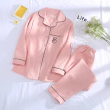 Пижама ночная рубашка хлопок длинный участок плюс размер V-neck v-образный вырез для беременных женщин Ночная рубашка женская зимняя одежда для отдыха