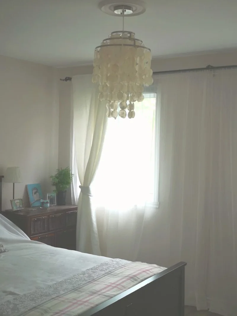 Loft Modern Fehér Természetes Tengeri Kagyló Csillár Mennyezete E14 Led ...