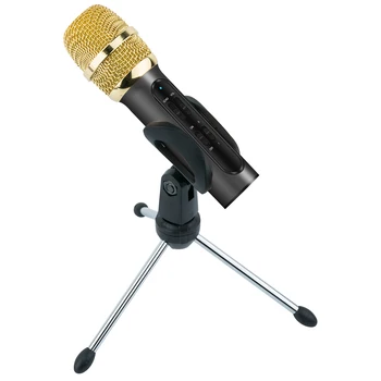 

USB Condenser Microphone For PC Computer Recording Microphone USB Port Studio Microphone Sound Card Professional Karaoke Mic