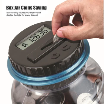 

Practical Clear Save Digital Piggy Bank Change Counter Simple LCD Coin Box Change Box Birthday Gift Convenient Home Small Box