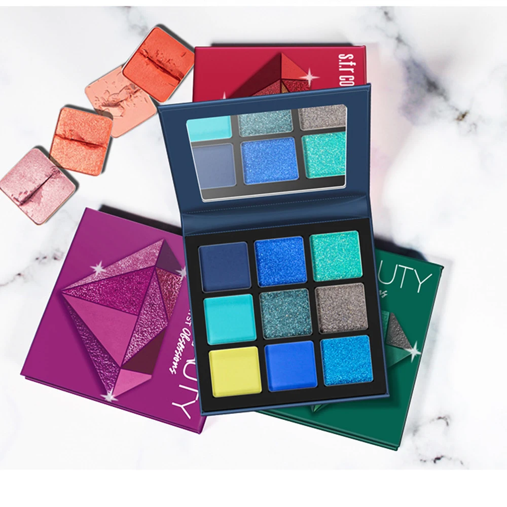 9 Color matte Eyeshadow Eye Makeup Waterproof Mineral Powder Shimmer Eye Shadow Make up Palette For Women