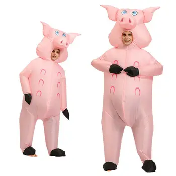 

Inflatable Pig Costume Halloween Cosplay Fancy Dress Adult Funny Blow up Outfit K92D