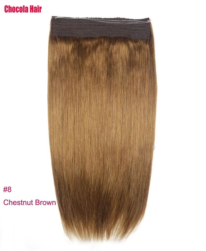 Chocala волосы 1"-28" Искусственные волосы одинаковой направленности венчик для волос волосы флип в волосах 220 г бразильские натуральные один кусок набор человеческих волос для наращивания - Цвет: #8