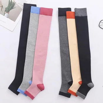 

2020 New Step Foot Non-pressure Sleep Socks Thin Leg Comfortable Shape Leg Covers Solid Fashion Maid Girls Looking New Arrival