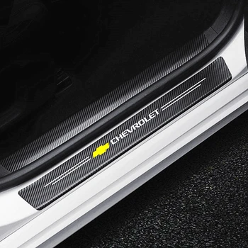 

4PCS/Set Car Door Threshold Cover Stickers For Chevrolet Captiva Colorado Cruze Spark Malibu Trax Door Pedal Accessories