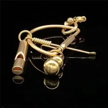 Латунный брелок, подвеска, открывалка для бутылок, тыква, рефери, свисток, креативный, для мужчин, с лазерной надписью, подарок на открытом воздухе