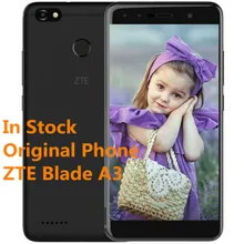 Смартфон zte Blade A3, 3 ГБ, 32 ГБ, четыре ядра, 5,5 дюймов, 4000 МП камера, отпечаток пальца, 7,0 мАч, аккумулятор, Android