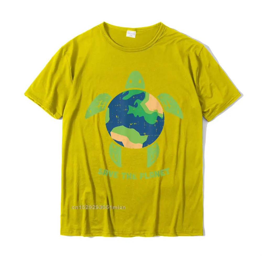 Fitness Tight Summer Men's T-shirts 2021 Hot Sale Thanksgiving Day Short Sleeve Tops & Tees Round Neck Cotton Fabric Tops Tees Save The Planet Earth Day Environment Turtle Recycle Ocean T-Shirt__3255 yellow