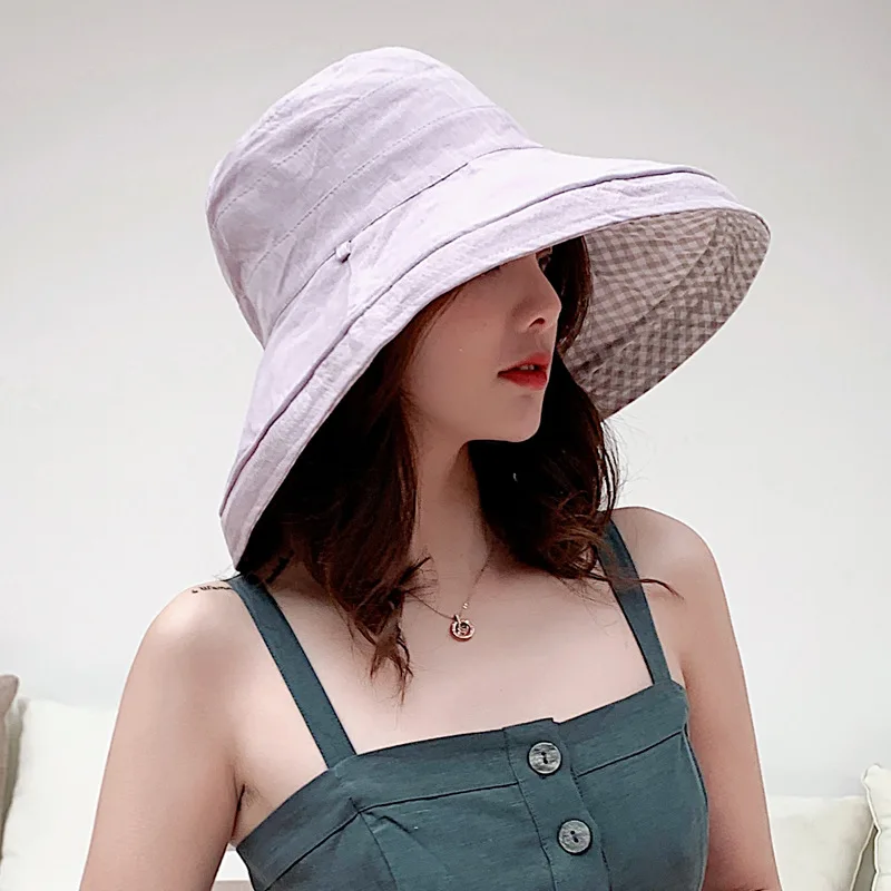 Canvas Bucket Hat Womens Reversible 