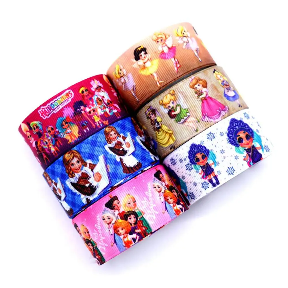 

Free shipping 50 yard cartoon ribbon printed grosgrain ribbon 31516