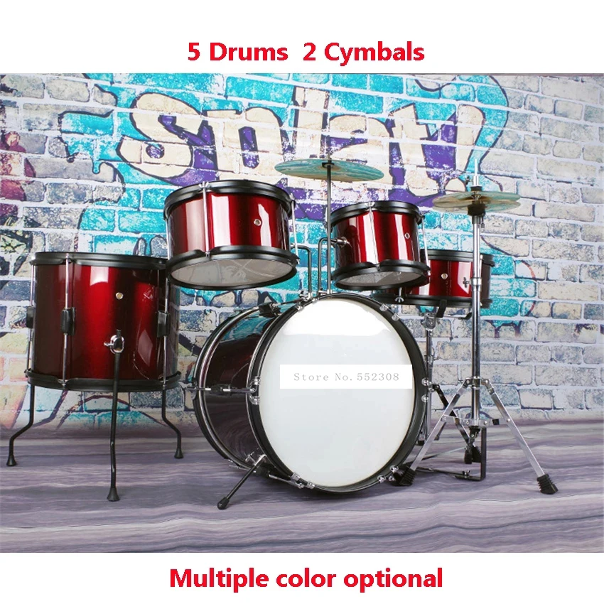 RT-500 Kids Musical Percussion Instruments Toys Five Drums Children Beginners Jazz Drum/Drum Kit Set Musical Toy for Children