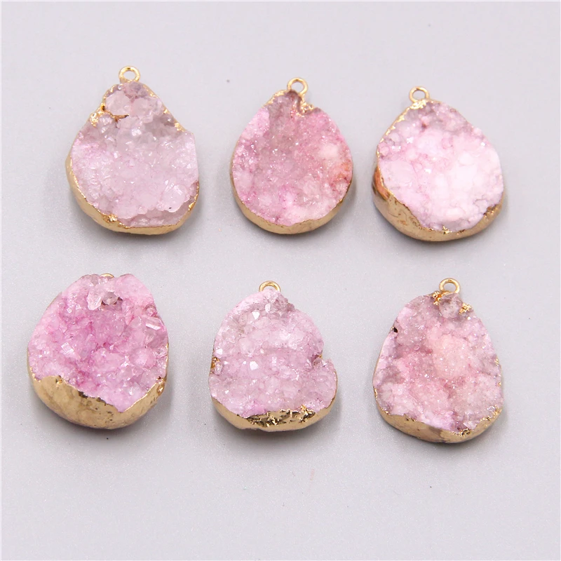 Натуральный розовый кристаллический кварц подвеска аксессуары ожерелье серьги