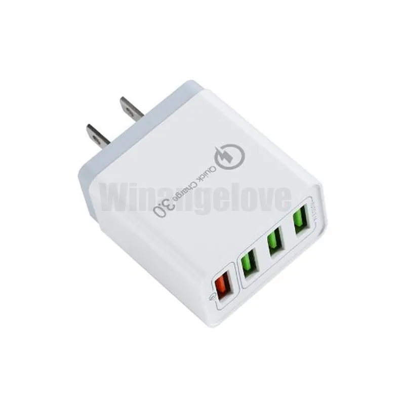 100 шт 5А usb Quick Charge 3,0 4 порта USB зарядное устройство USB быстрое зарядное устройство QC3.0 настенное зарядное устройство адаптер