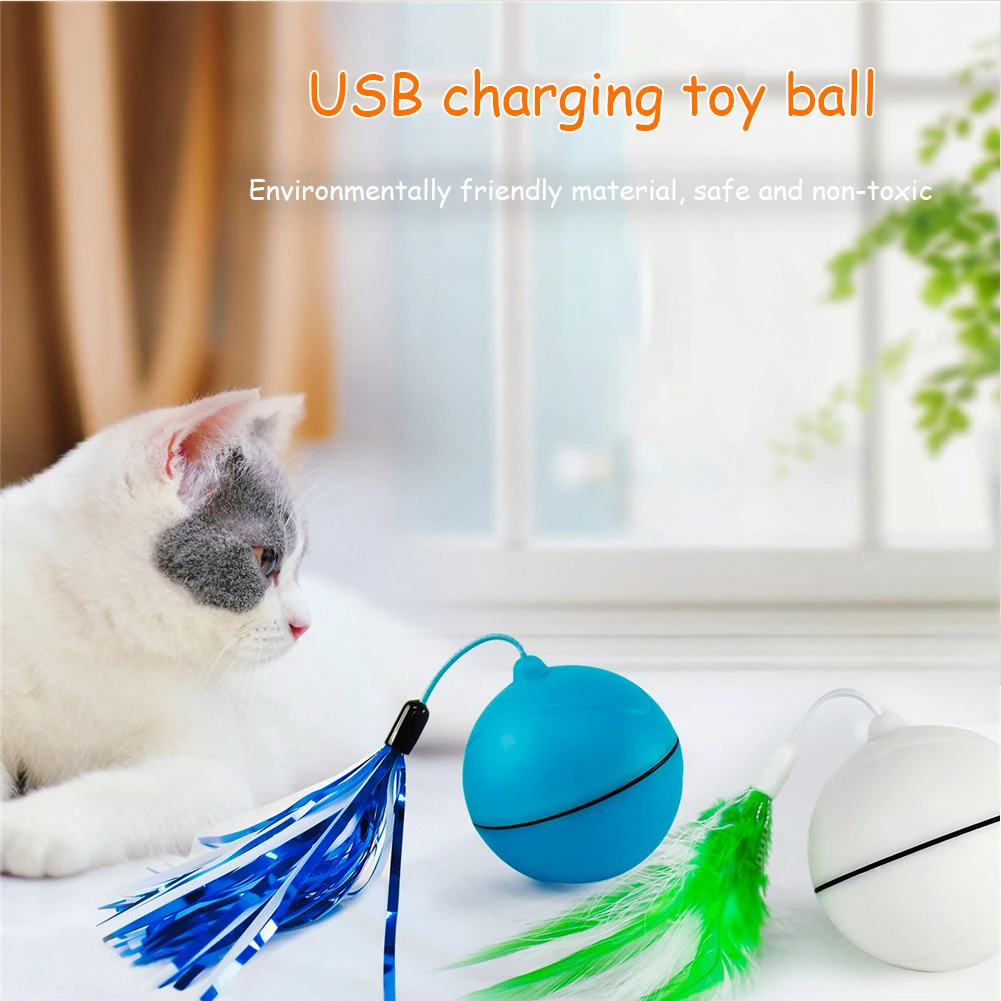 USB Перезаряжаемый Электрический прокатный шар игрушки для кошек Интерактивная Лазерная Волшебная креативная игрушка с лазерным электронным светом S10