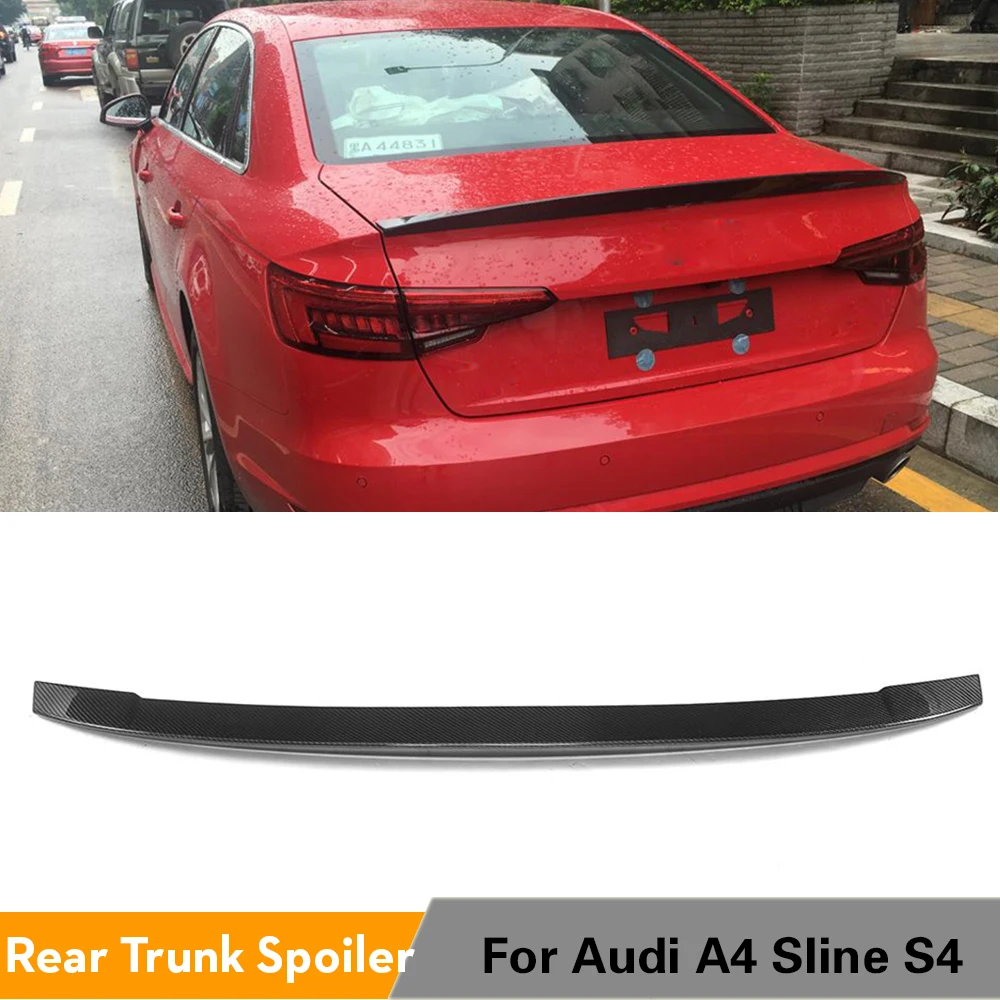 Задние крылья багажника из углеродного волокна для Audi A4 B9 Base Standars и Sline S4 Sedan 2017
