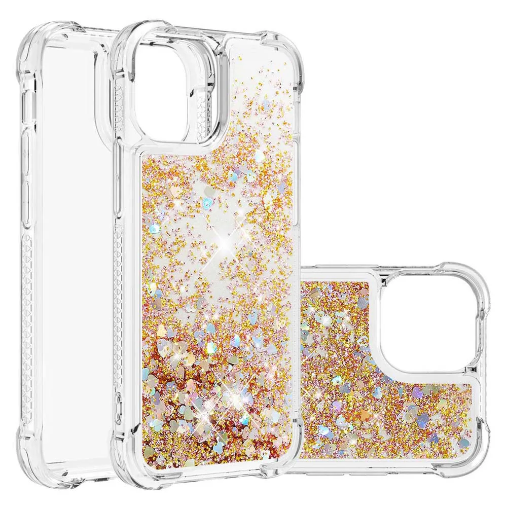 Custodia Liquida Glitterata Quicksand Per Iphone 13Pro Custodie 13 Pro Max Cover Paraurti In Tpu Morbido Trasparente Per Iphone 13 Mini Coque