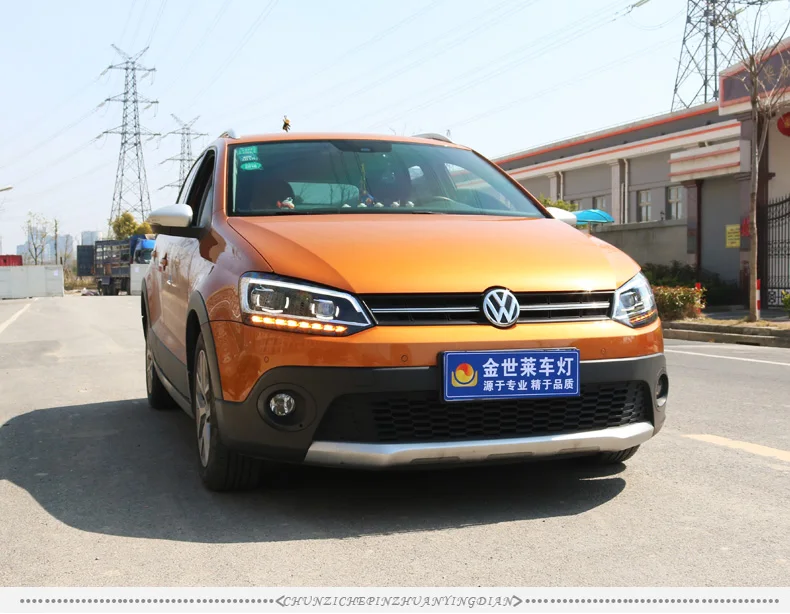Автомобильный Стайлинг для Polo фары 2010- Vento светодиодный фонарь светодиодный DRL Hid головной фонарь Ангел глаз биксеноновый луч аксессуары