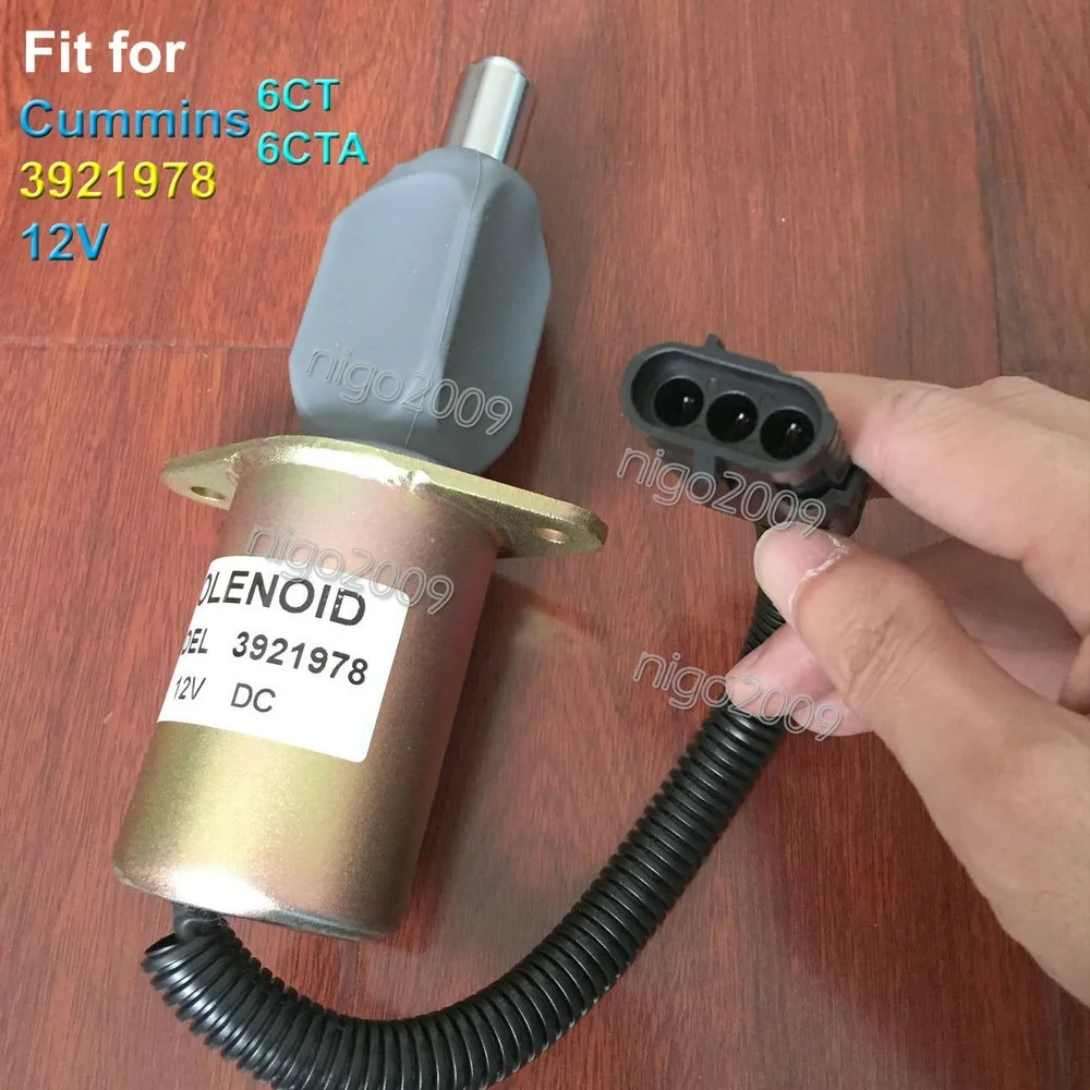 Fuel Shutoff Stop Solenoid Valve 3921978 12V for Cummins Diesel Engine 6CT 6CTA C | Компьютеры и офис