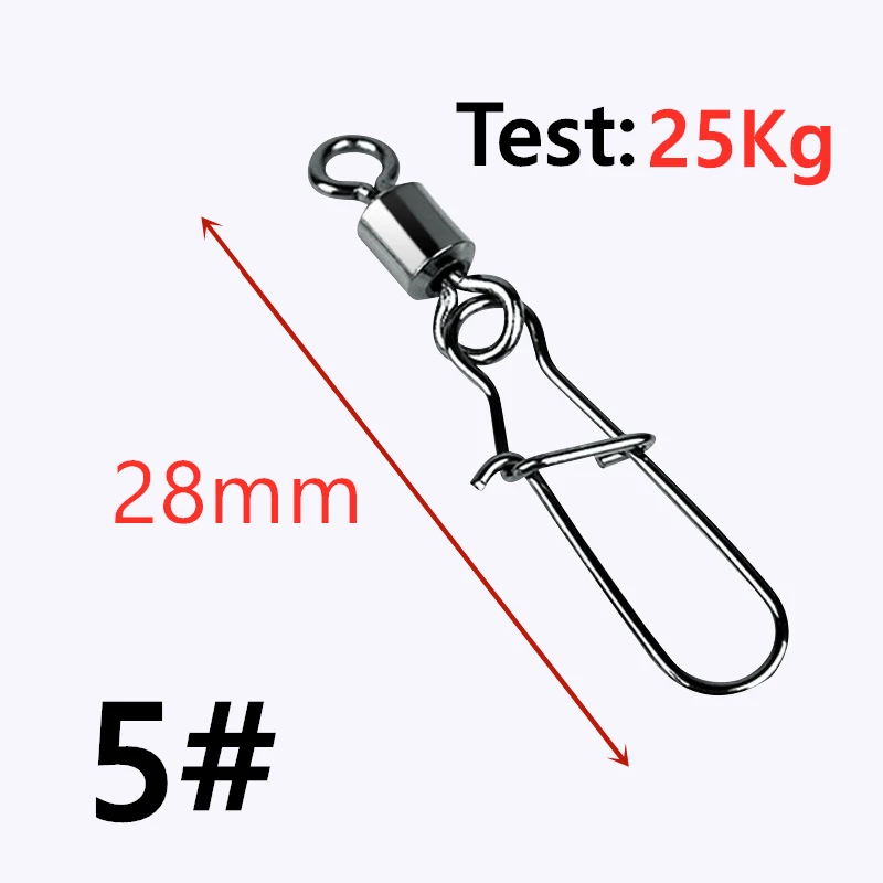 30 шт./лот из нержавеющей стали Рыболовный Соединитель с застежкой "булавка" подшипник качения поворотный оснастки шпильки рыболовный крючок Приманка для морской рыбалки снасти Аксессуары - Цвет: 5