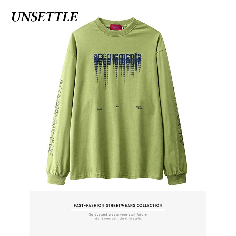 Футболка в стиле Харадзюку для мужчин и женщин базовый свитшот с длинным рукавом