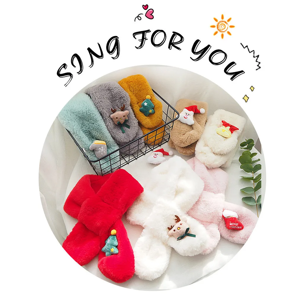 Christmas Series Knitted Winter Women Scarf Rabbit Warm Cashmere Scarves Shawls Brand New Winter Warm Scarf Lady Wrap