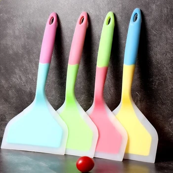 

Pro Home Cooking Utensils Silicone Spatulas Beef Meat Egg Kitchen Scraper Wide Pizza Shovel Non-stick Turners Food Lifters