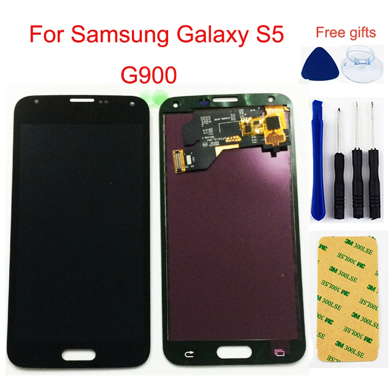 ЖК дисплей для Samsung Galaxy S5 экран G900 G900A G900MD G900V SM G900F I9600 с сенсорным экраном и