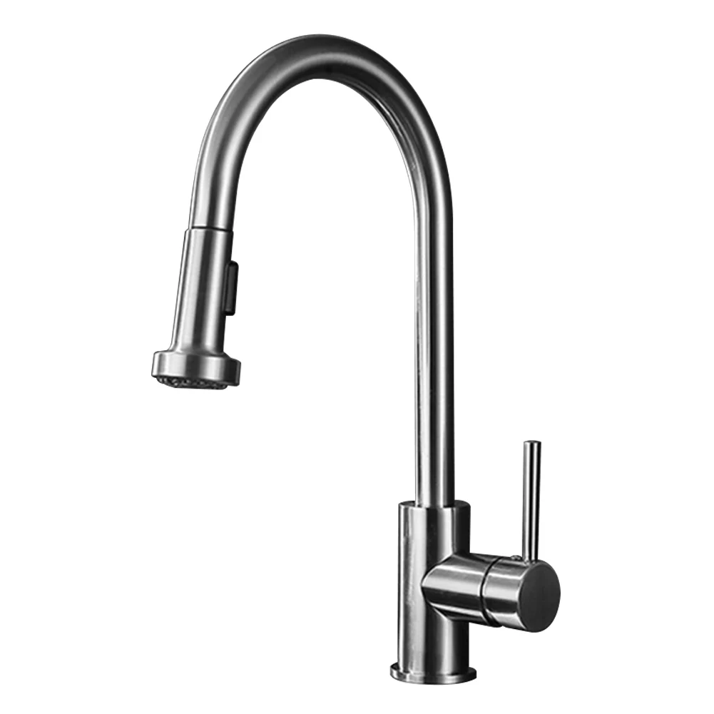 

Kitchen Basin Stainless Steel Practical Pull Out Rustproof Modern Fast Open Washing Faucet Home Anti Corrosion Easy Install