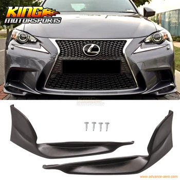 

Fit For 2014 2015 2016 Lexus IS250 IS350 F Sport TR-D Style Front Bumper Lip Splitters 2PC - PU