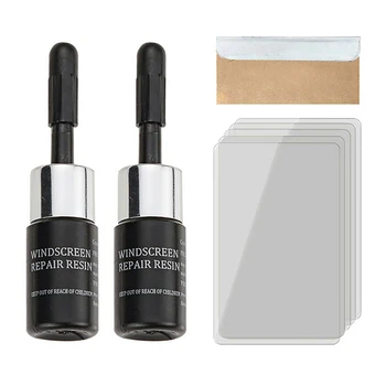 

Car Windshield Repair tool DIY Window Repair Tools Windscreen Glass Scratch Crack Restore Window Screen 2 resin+1 blade+5 strips