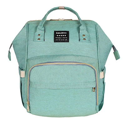 Модная женская сумка, модная сумка для мам, беременных женщин, сумка для подгузников, большая емкость, сумка для подгузников, рюкзак для путешествий, дизайнерский уход за ребенком - Цвет: Green