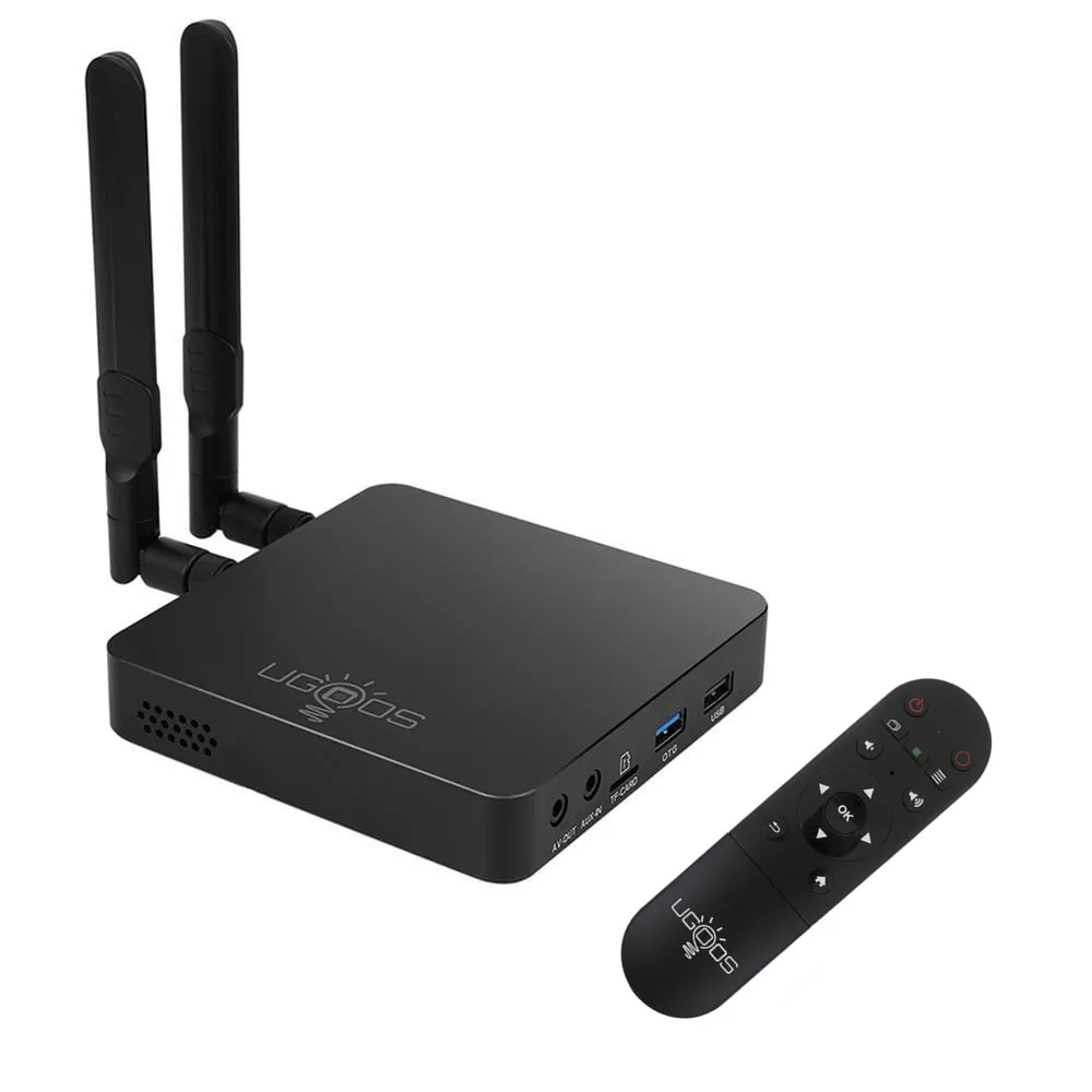 UGOOS AM6 Plus Amlogic Smart Android 9 0 ТВ приставка DDR4 4 ГБ ОЗУ 32 Гб ПЗУ 2 4G 5G WiFi 1000 м LAN Bluetooth 4K HD