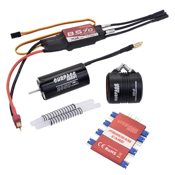 

SURPASS HOBBY Waterproof 2958 3380KV Motor W/ Water Cooling Jacket & 70A Brushless ESC Programming Card for RC Boat RC Accessori