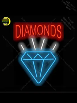

NEON SIGN For Diamonds Signboard REAL GLASS BEER BAR PUB shop display neon light wall neon lights for rooms neon accessories