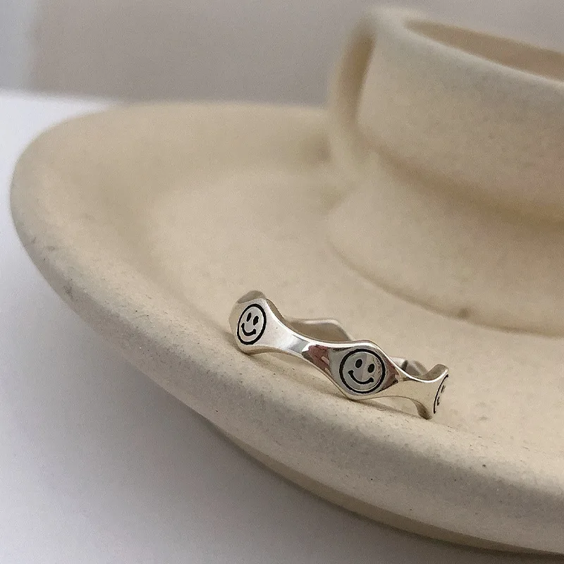Silver Color Ring silver rings silver ring Man Woman Creative Personality Irregular Splicing Trendy Geometric Simple Fashion Temperament Gifts
