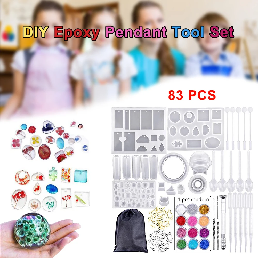 

83pcs Handmade Crystal Glue Mold Set