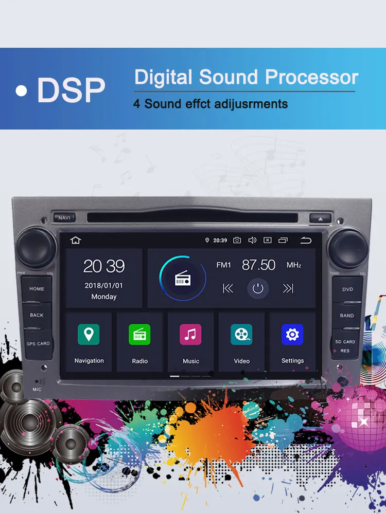 Flash Deal Bonroad 2Din 7" Android 9.0 Car Multimedia Player For Opel Astra Vectra Antara Zafira Corsa Radio GPS Navigation 8 Core 3