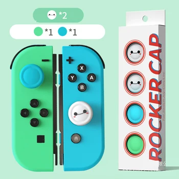 

Cute Pattern Thumb Grip Caps Silicone Rocker Caps JoyCon Joystick Cover Shell 3D Feet Button Cap Nintendo Switch Accessores